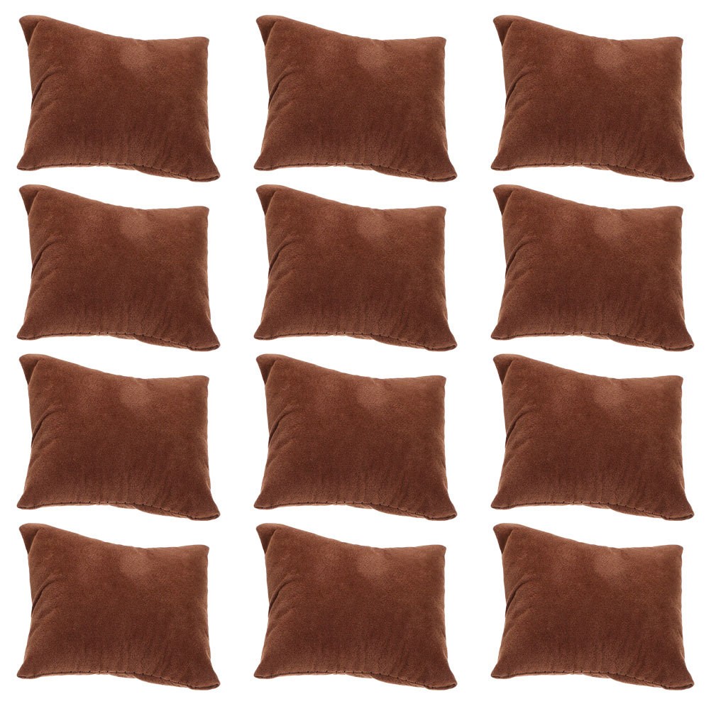 12Pcs Brown Bracelet Display Pillows Soft Flannel Watch Cushions
