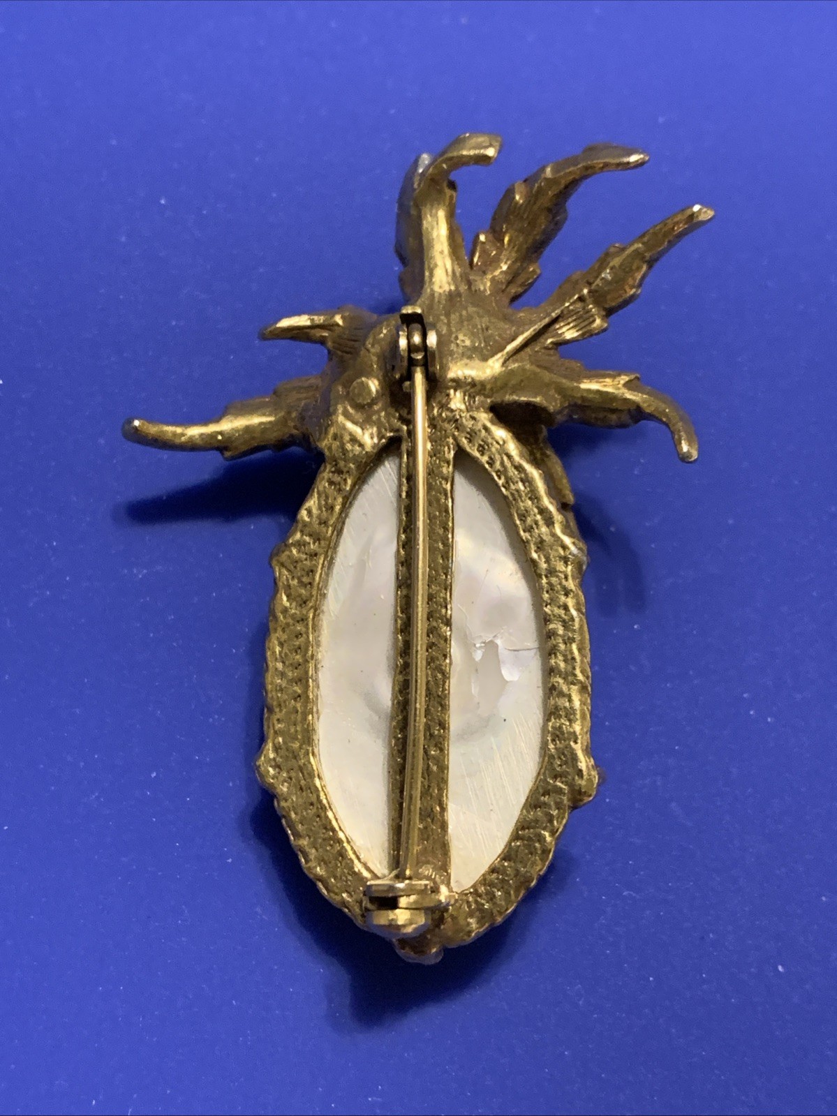 Vintage Faux Pearl Pineapple Brooch Fantastic Luster Gold Tone All Occasion