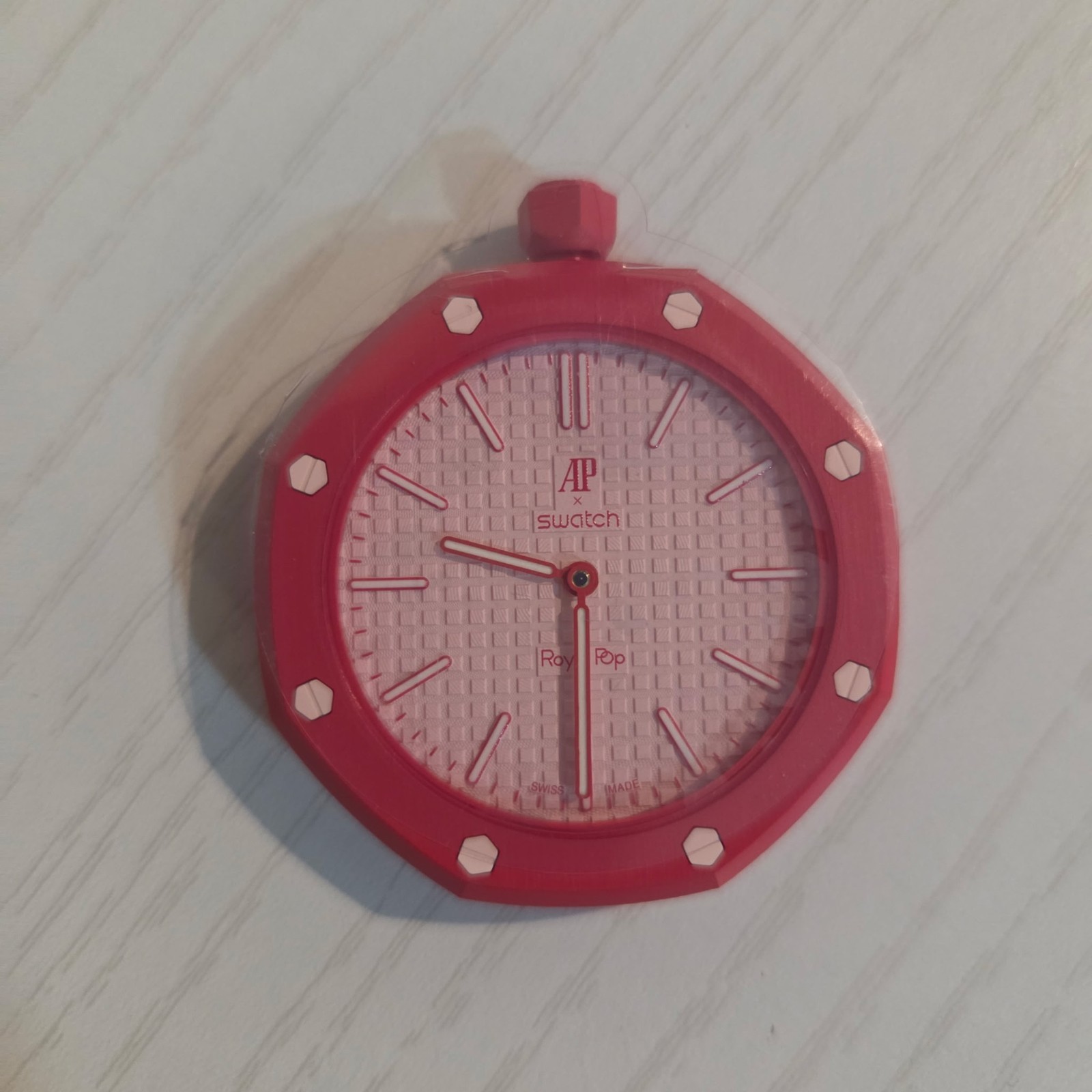 Audemars Piguet x Swatch Royal Pop Otto Rosso Pink Bioceramic Quartz Pocketwatch