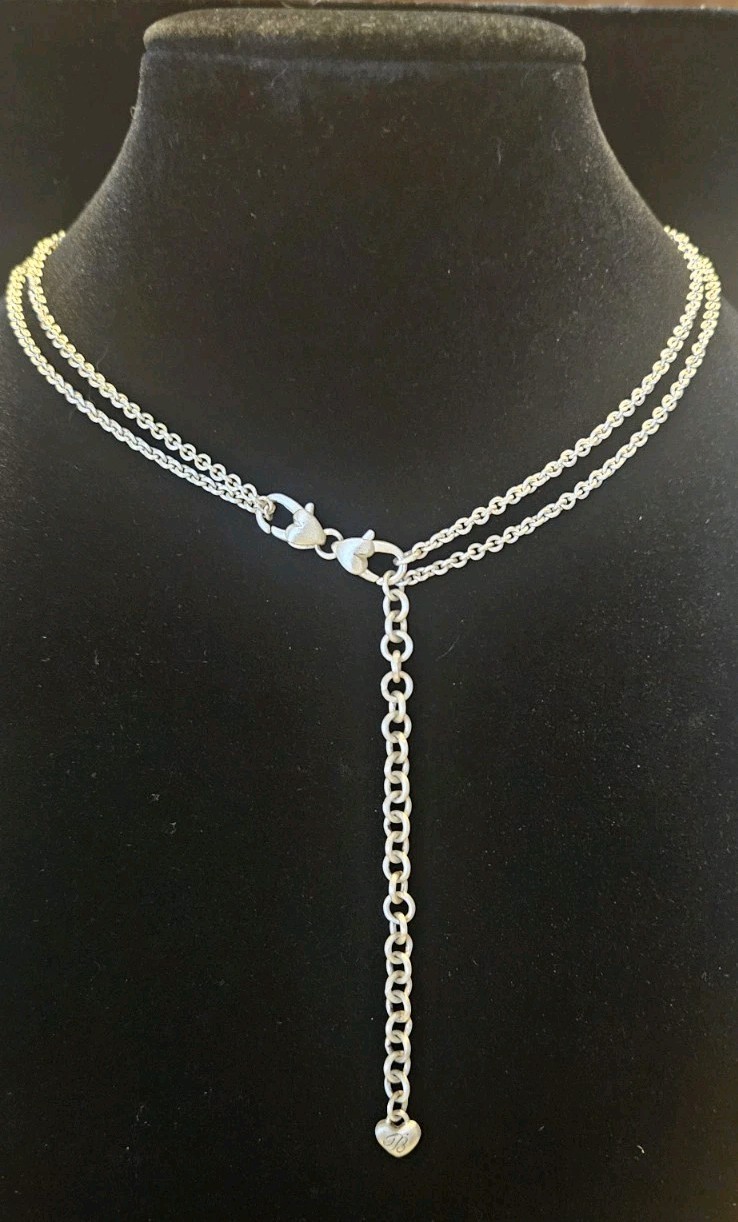 Brighton Cosmos Crescent Moon W/ Crystals Silver Tone 30″-33″Adj Inch Necklace