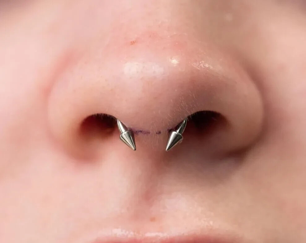 2 Pcs 8MM Stainless Steel Septum Piercing Ear Ring Cartilage Earrings Women Men