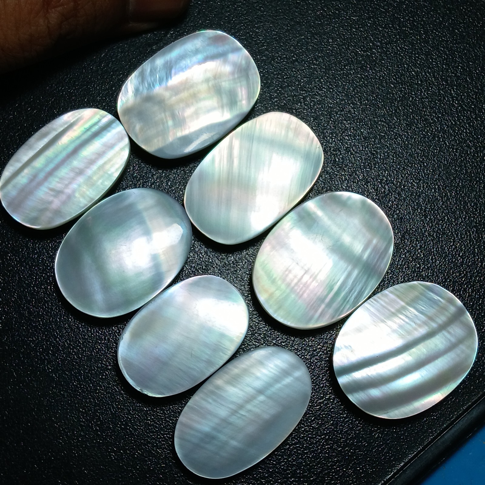 Tahitian mother of pearl cabochon lot natural white pearl loose gemstone jewelry