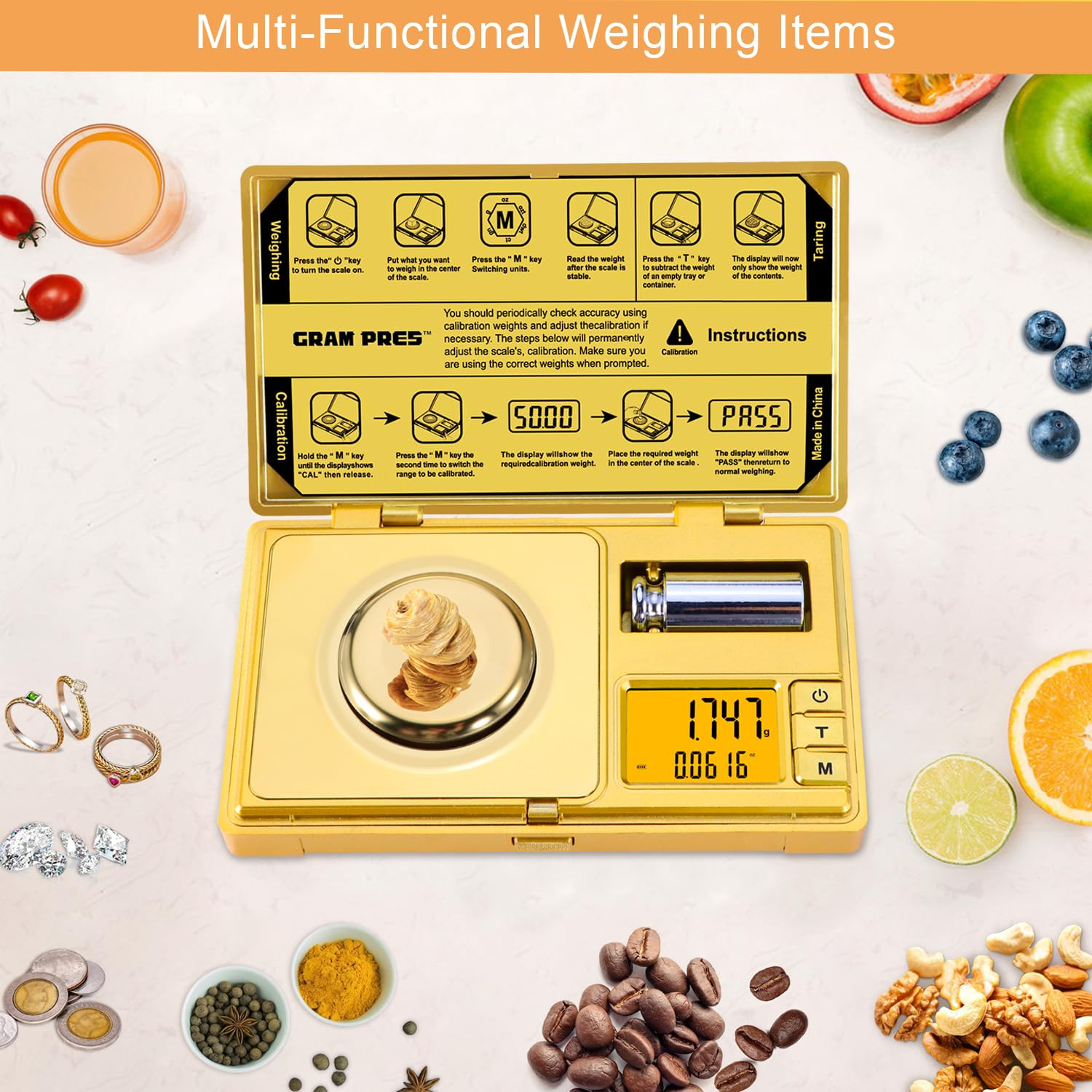 High Precision Milligram Scale,50G/0.001G Digital Mini Pocket Gram Scale,Mg Scal