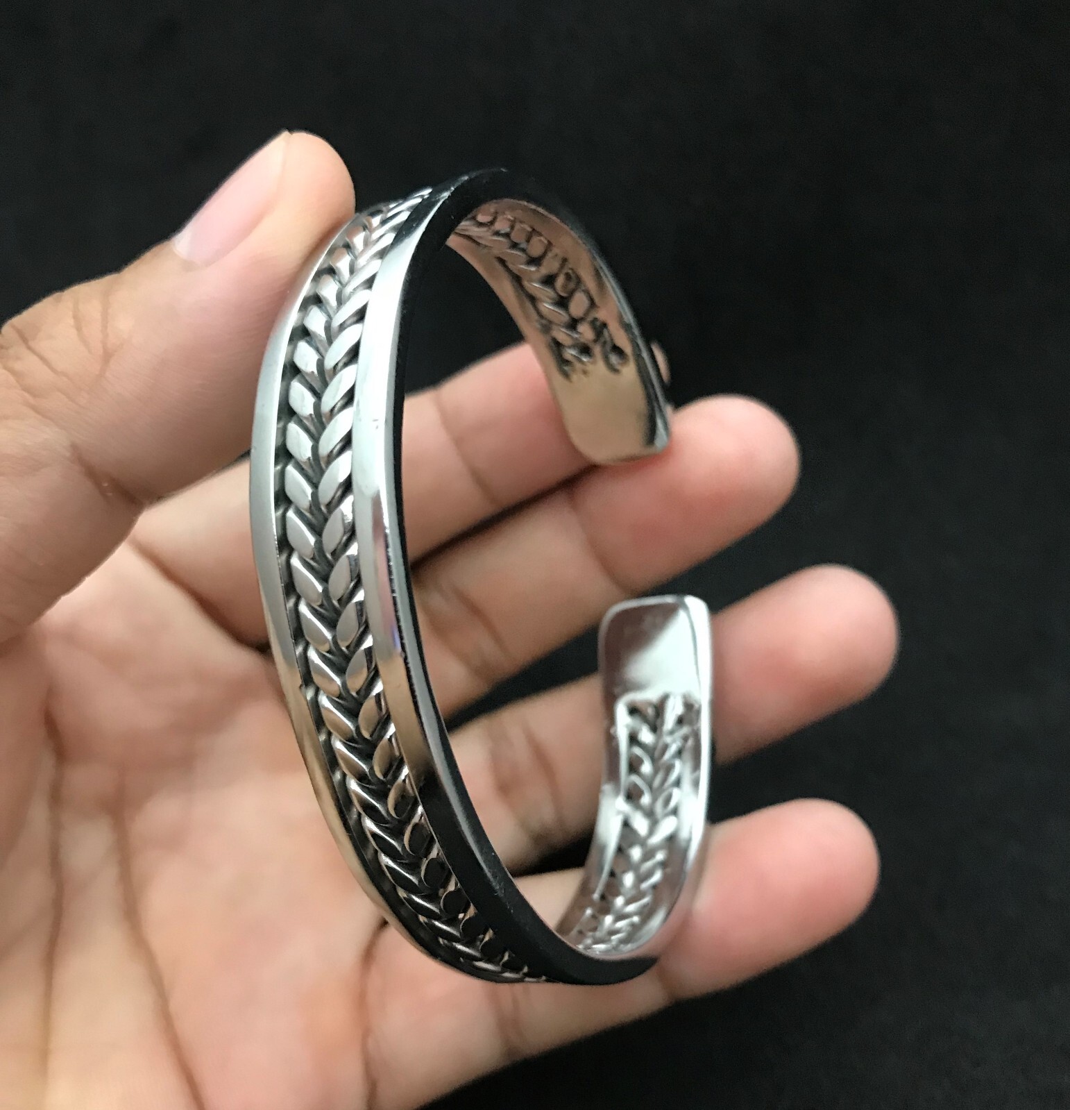 Bracelets Bangle Handmade Stainless Steel welding wire Silver Color #20