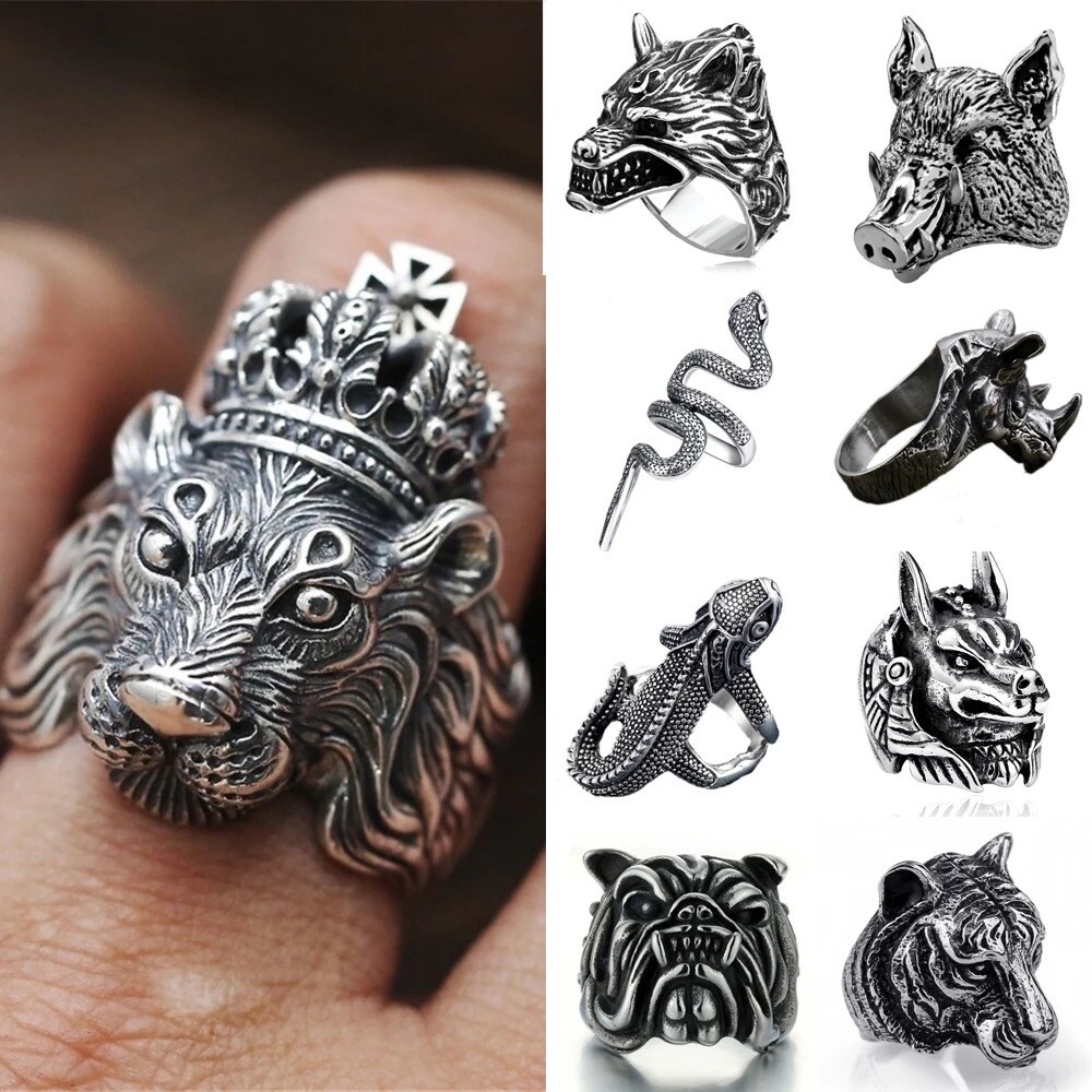 Adjustable Ferocious Animal retro punk Goth Hip-hop Fashion