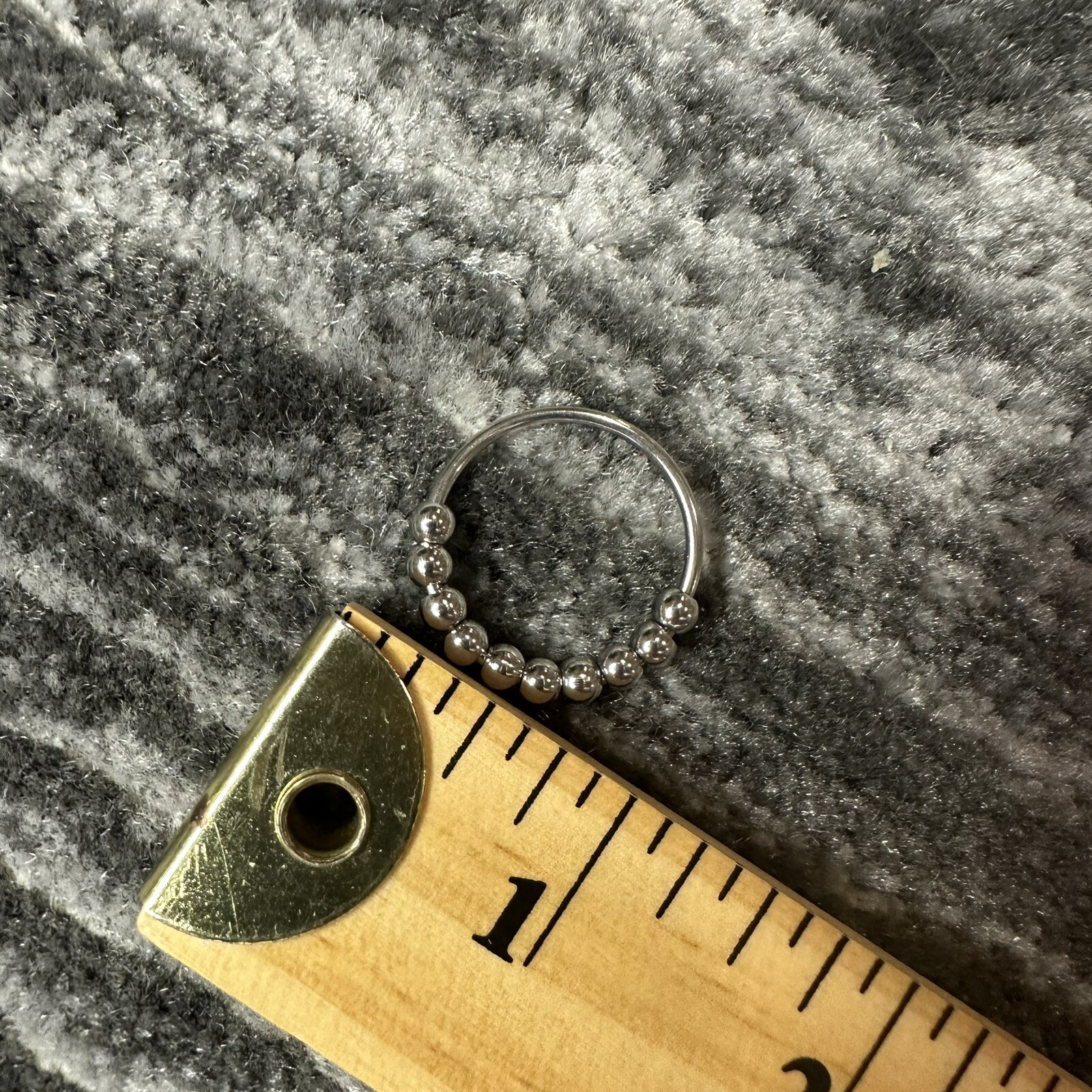925 Sterling Silver w/ 10 Beads Womens Mens Gift Spinner Fidget Rings 8.75 New