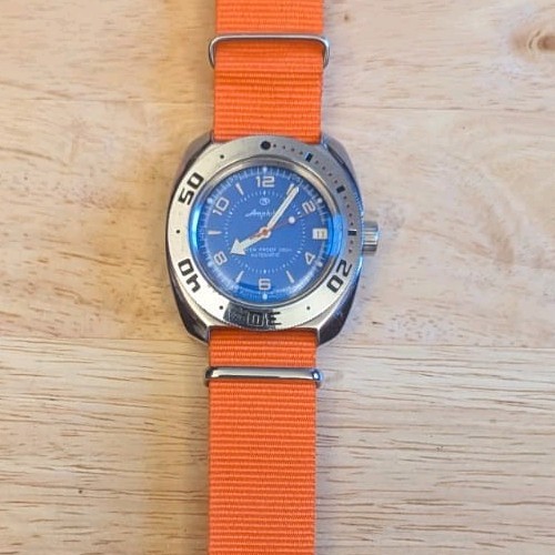 Vostok Amphibia 710007 Watch Diver Mechanical Automatic USA Seller