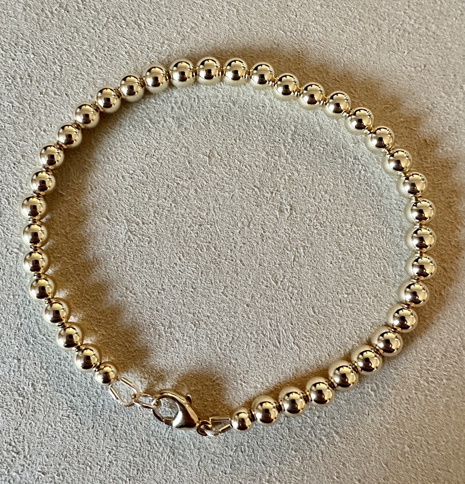 6mm Genuine Yellow 14K Gold Bracelet 7-inch Length Size