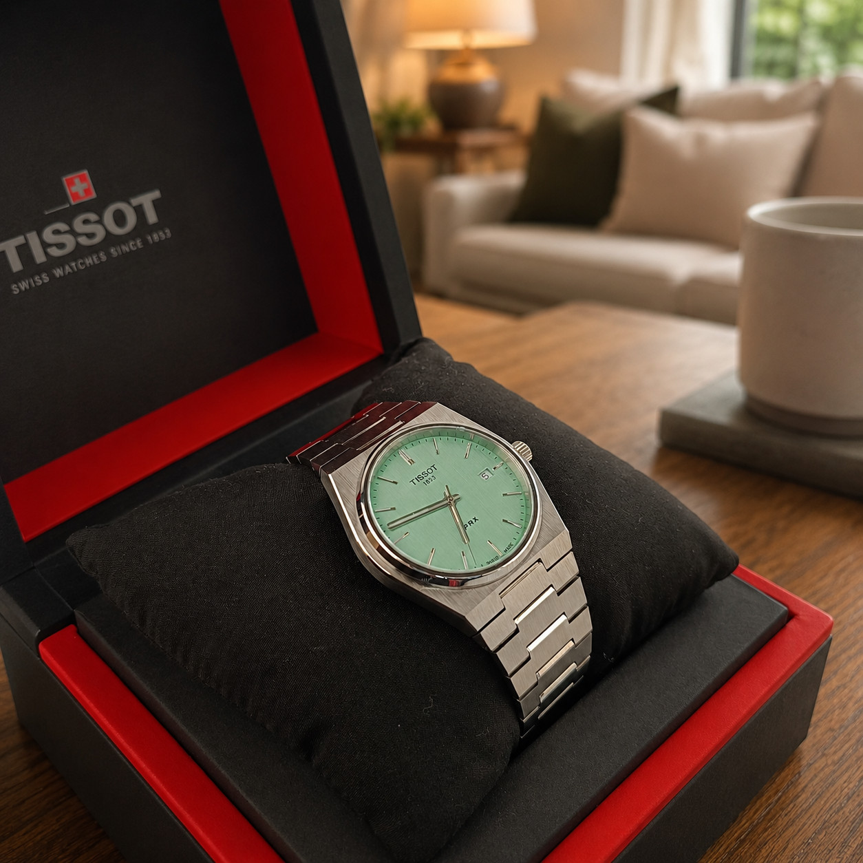Tissot PRX 40mm Swiss Quartz Watch T137.410.11.091.01 Stainless Steel Green Dial