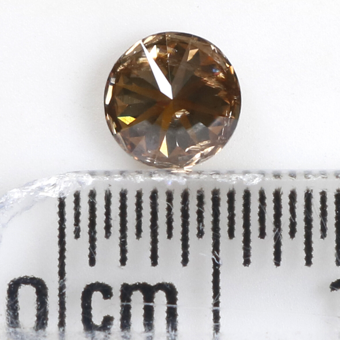 0.36 CT Natural Loose Round Shape Diamond 4.55 MM Brown Color Diamond NQ1080