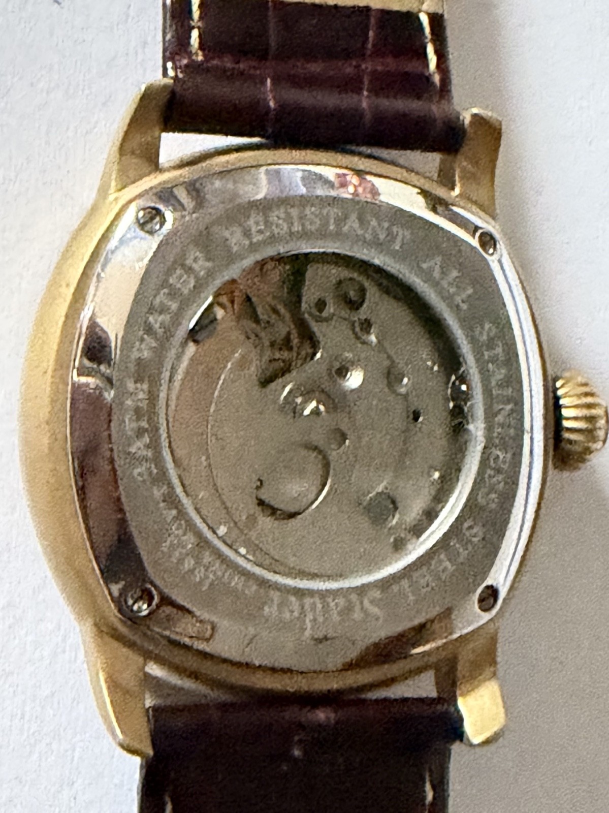 STAUER 1930 STYLE AUTOMATIC 21 JEWELS MEN’S WATCH PREOWNED W/BOX & PAPER