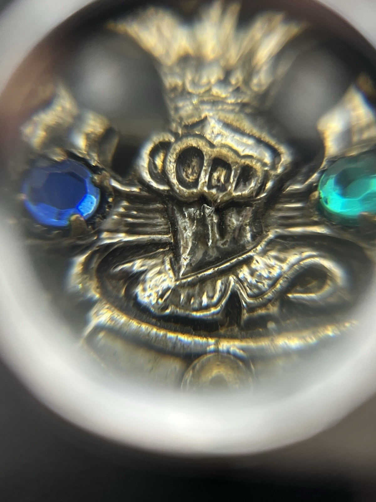 Coat of Arms Family Crest Colored Rhinestone CZECH SLOVAKIA Vintage Brooch pin