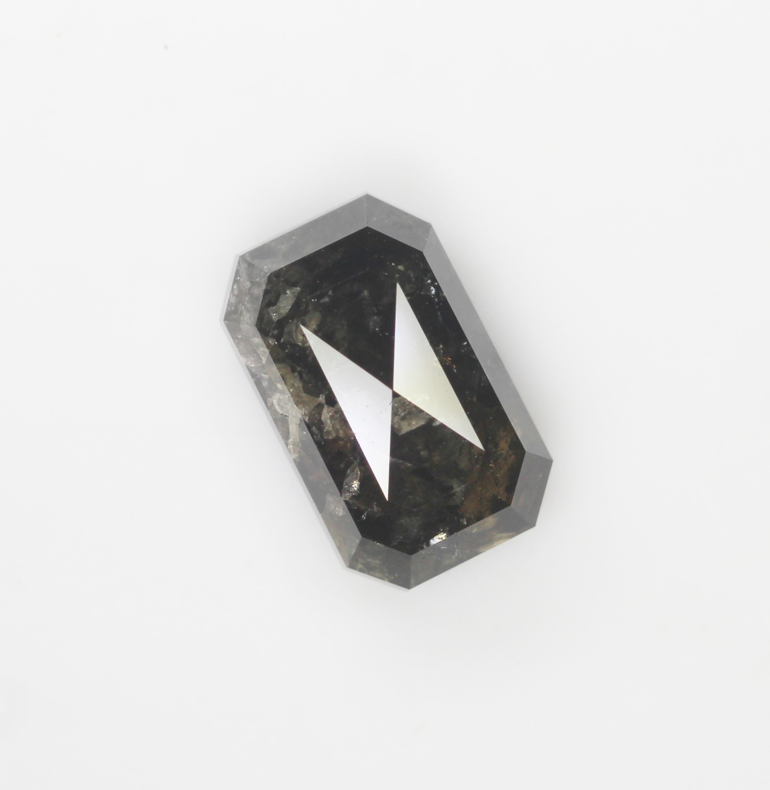 5.59 Ct Natural Loose Emerald Diamond Grey Color Emerald Shape Rustic Diamond