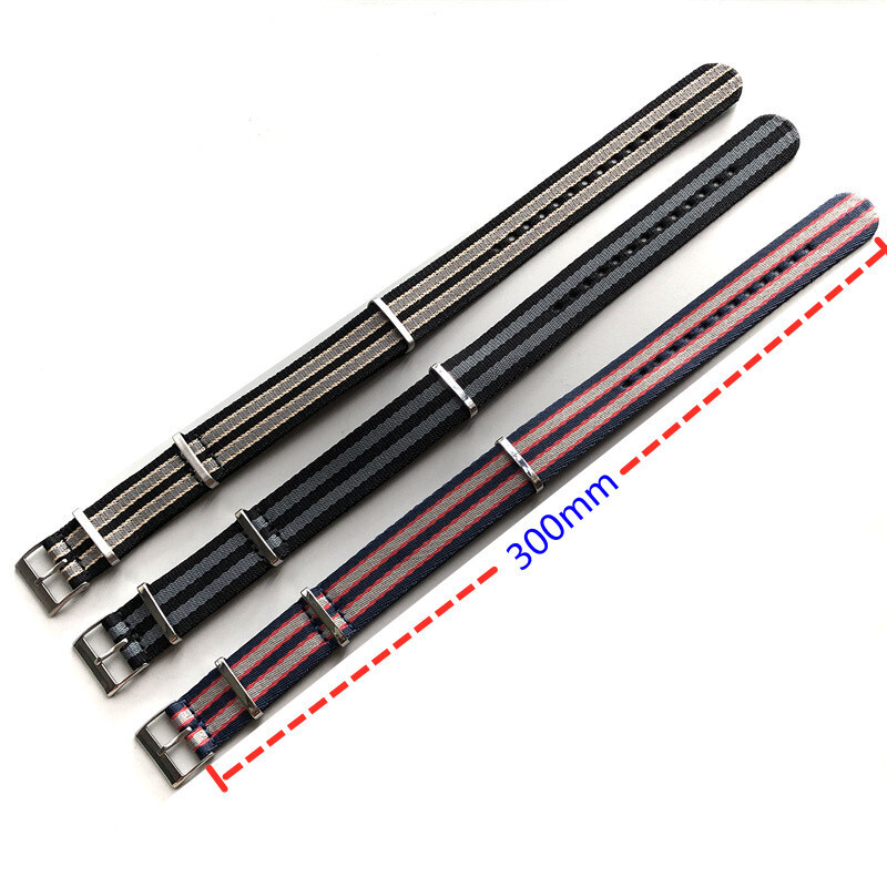 High Quality Nylon Canvas Watch Band 007 Men’s Single Pass Strap 20mm Fits Omega
