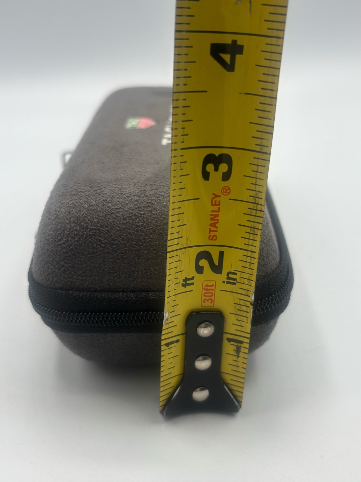 TAG Heuer Gray Watch Travel Case Hard Shell Storage Foam Inserts Zipper Closure
