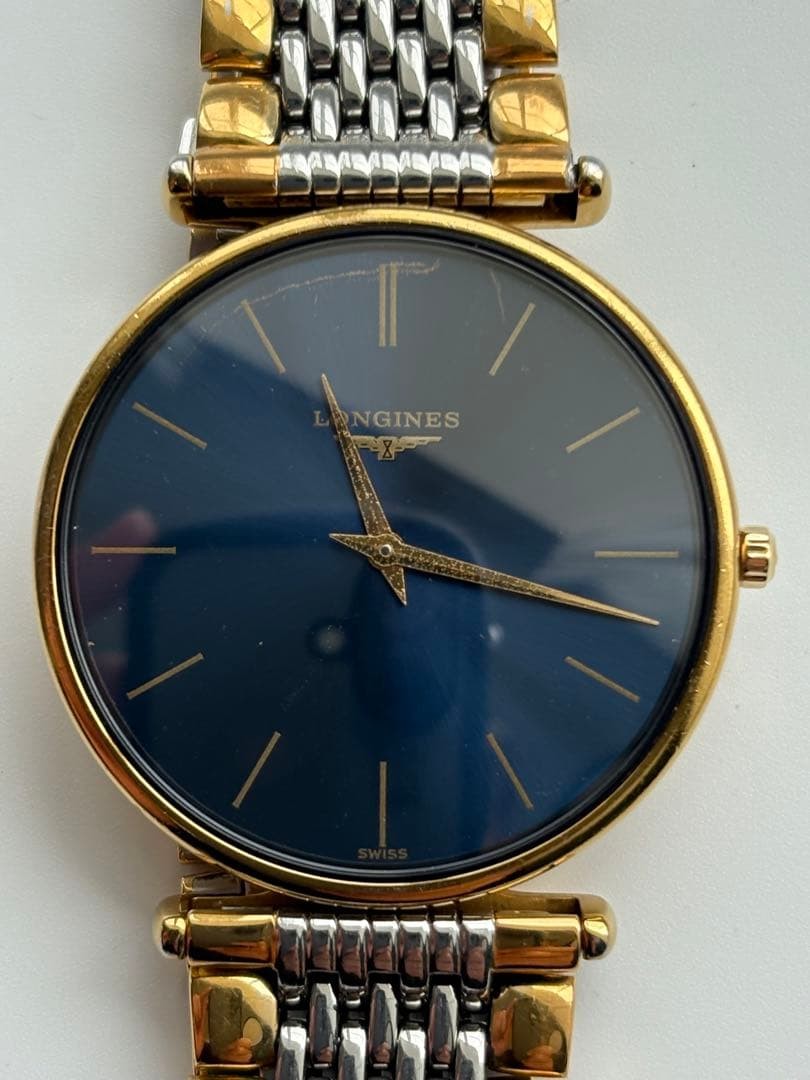 Longines Grand Classic L46352 Blue Quartz Watch Used Battery Replaced