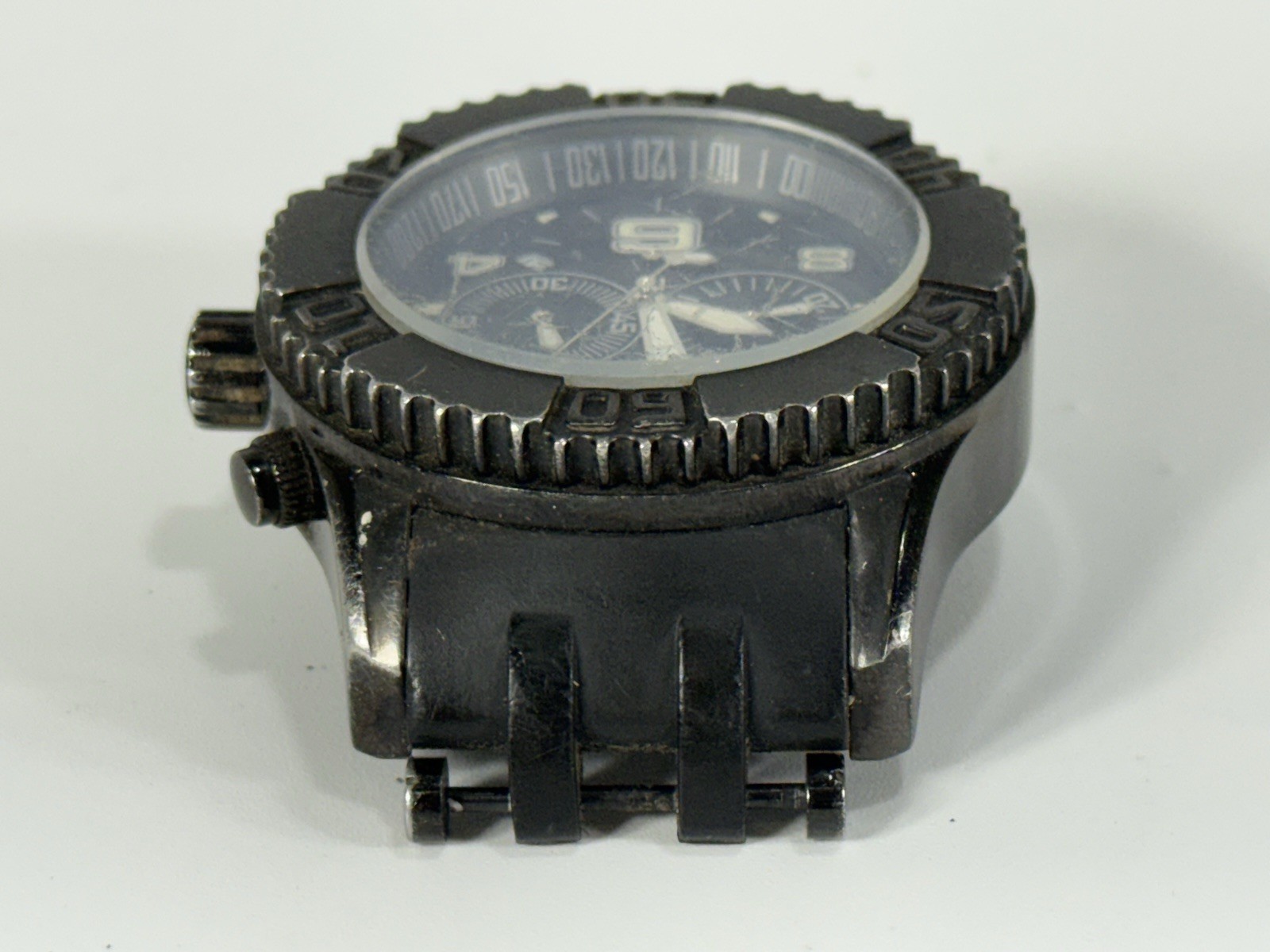 Invicta Sea Spider Model 6713 Men 50mm Black Stainless Steel Watch – No Band