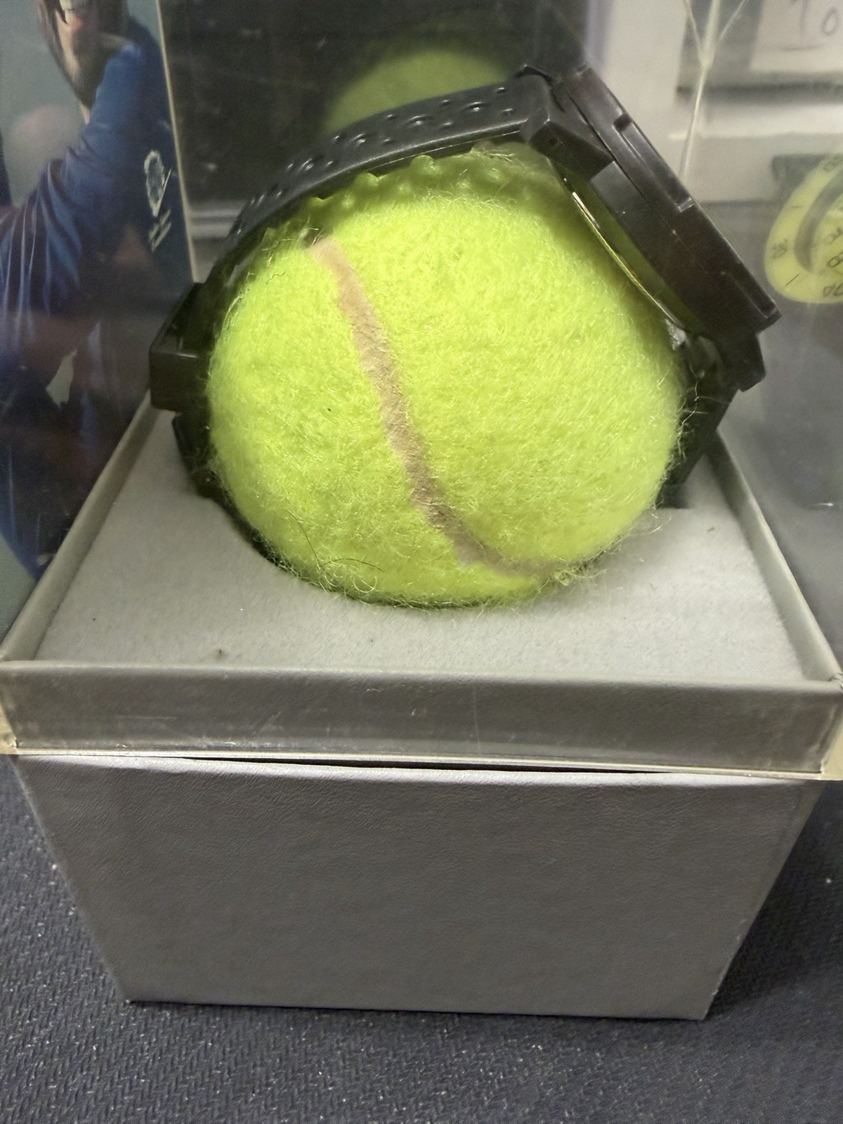 Victorinox Swiss Army Tennis Ball Display Watch NOS Yellow Dial New in Box