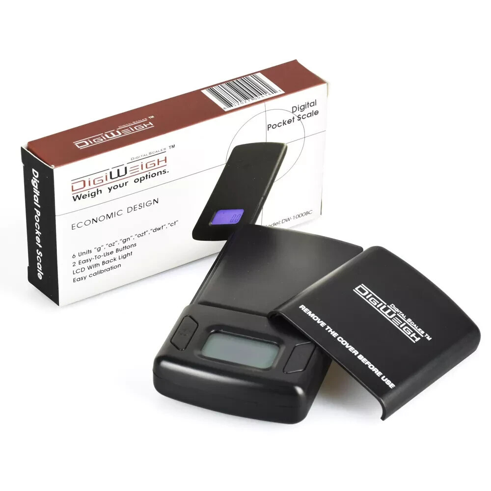 Digiweigh Digital Electronic Pocket Scale Jewelry Herb Powder Gold 1000G X 0.1G