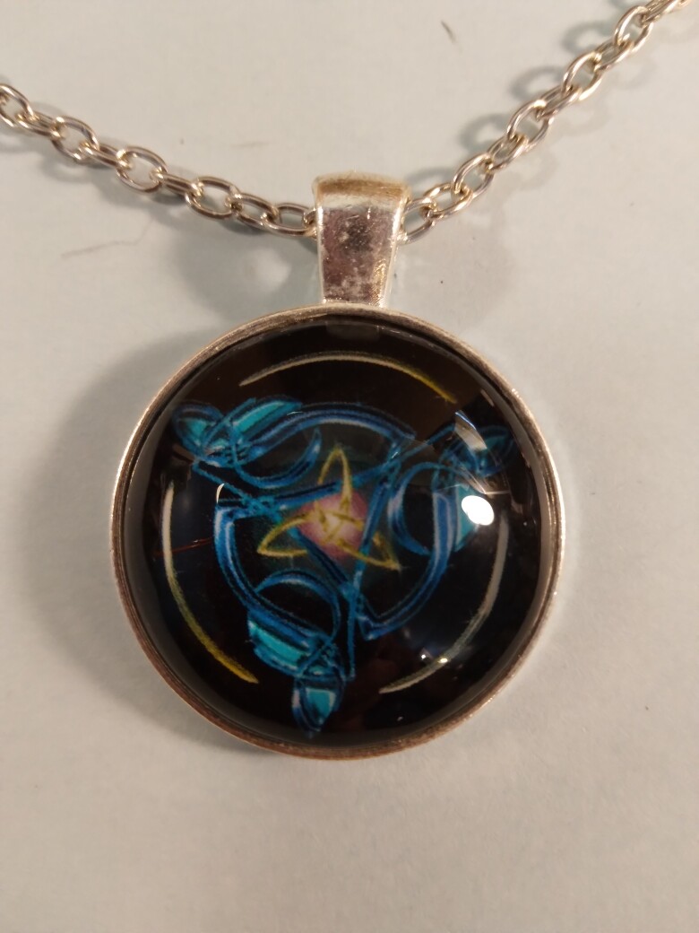 Magical Triad pendant on 19 1/2 inch Silver necklace 249203