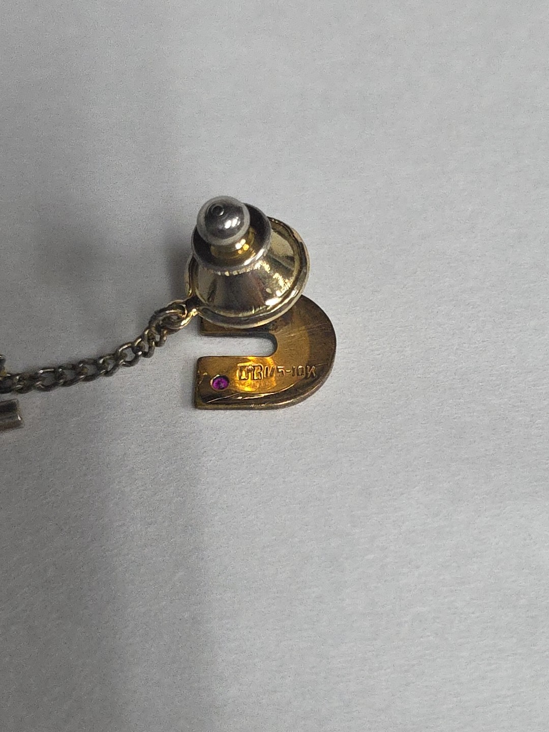 Vintage Cummins 1/5 10k Filled Yellow Gold 15 Year Employee Pin Tie Tack