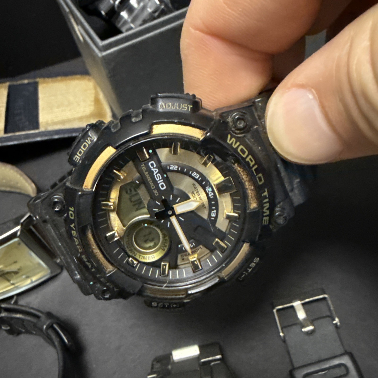 Men’s Watch Lot – Parts Or Repair – Benrus Fossil Casio And More