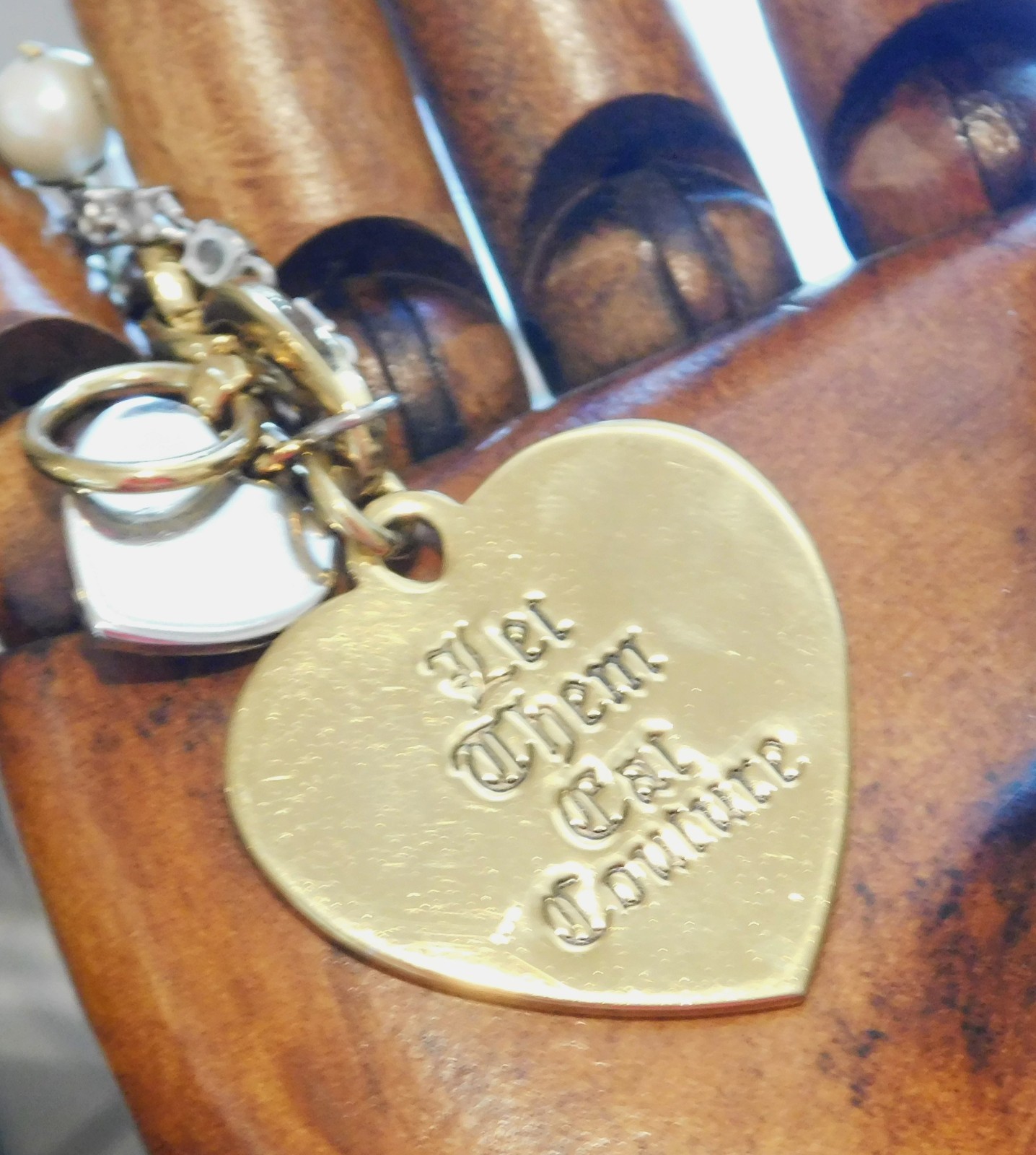 Juicy Couture Love Script “Let Them Eat Couture” Gold Charm Bracelet