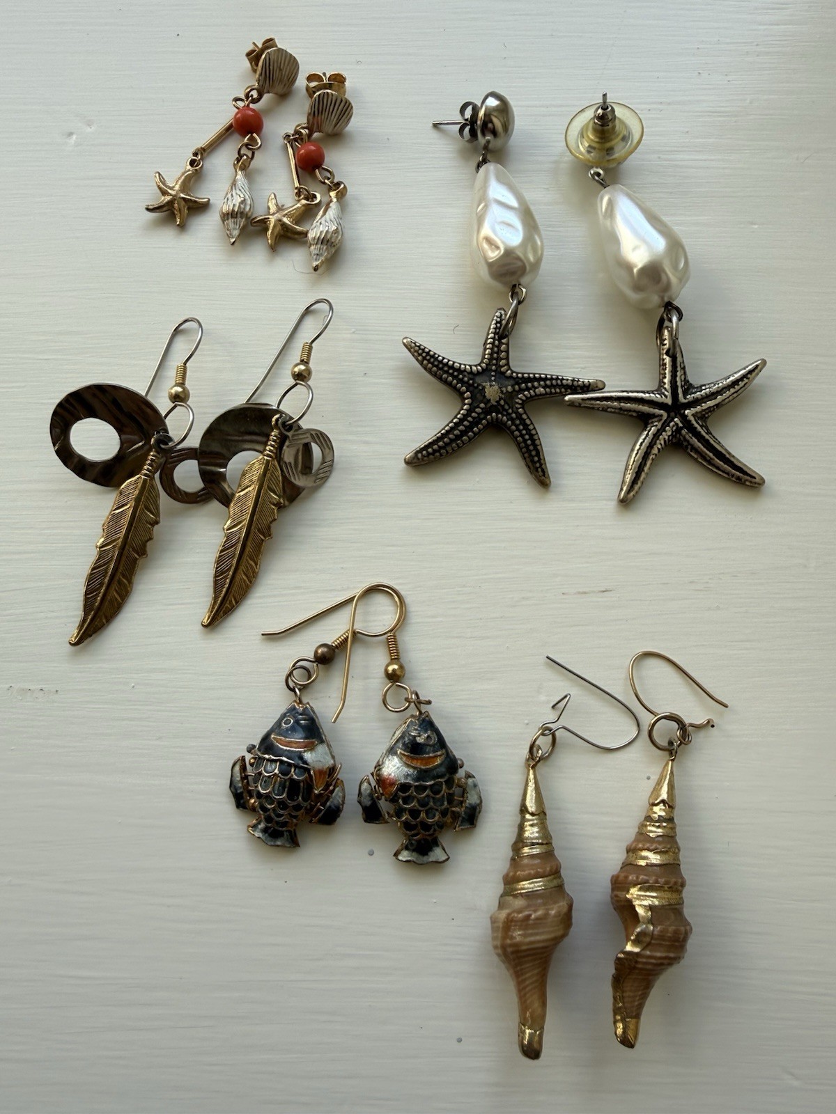 Summer Earring Collection 5 Pairs of Earrings
