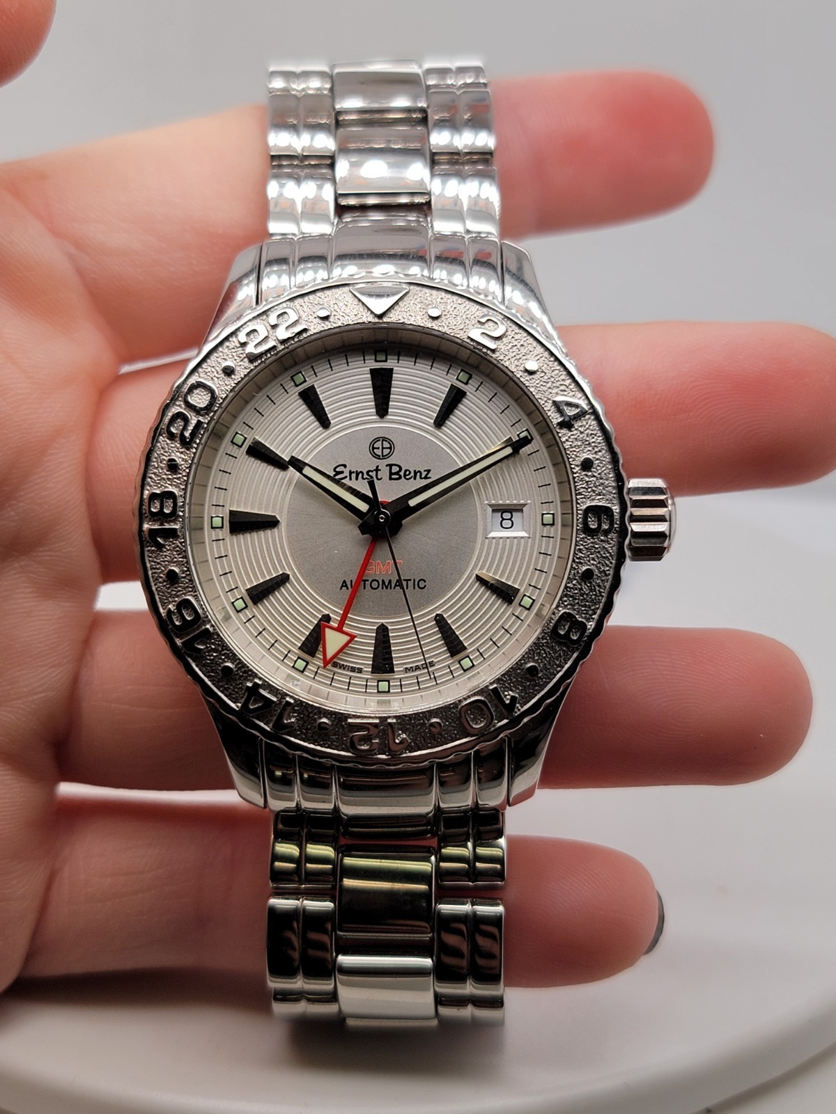 Ernst Benz ETA 2893-2 Swiss Automatic GMT 40mm Stainless Steel Men’s Watch