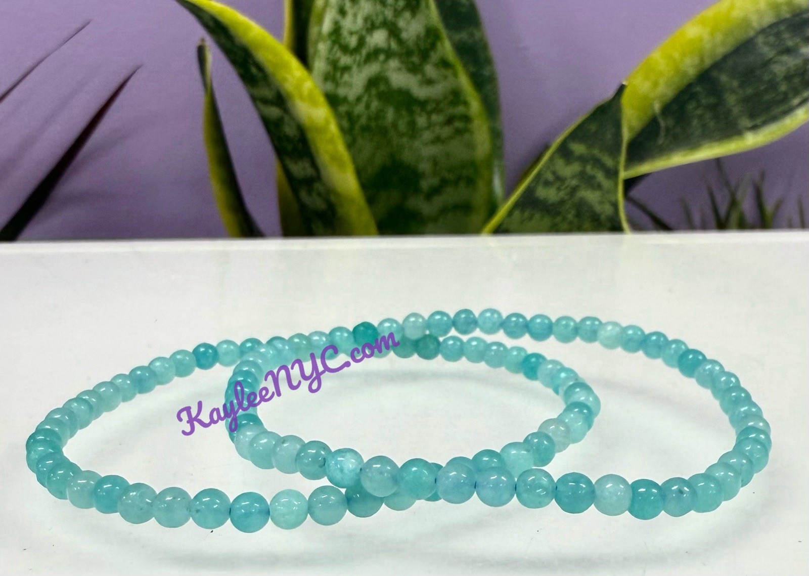 Wholesale Lot 6 Pcs Natural Amazonite 4mm 7.5” Crystal Stretch Bracelet
