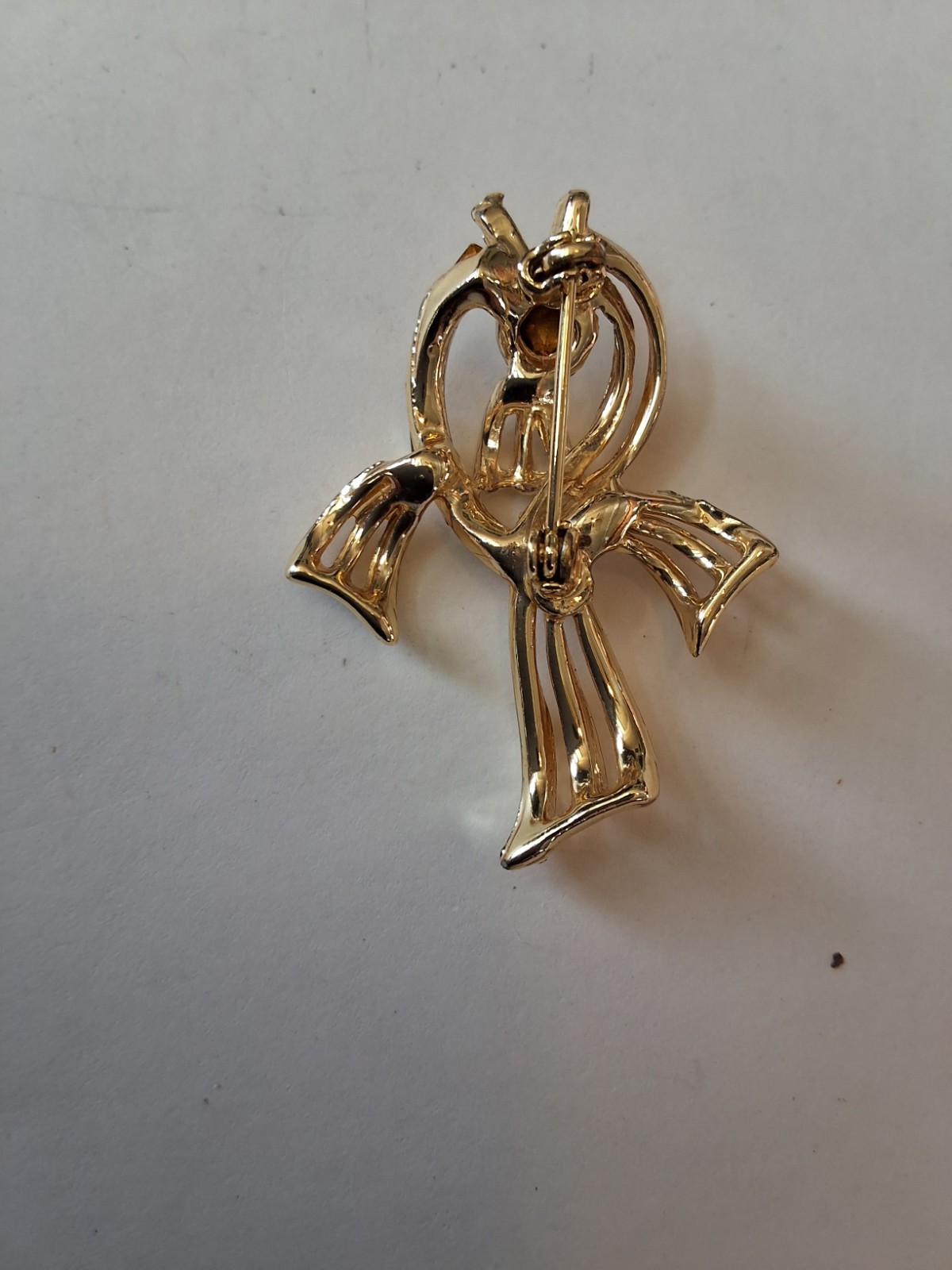 Vintage Signed and Numbered Marboux Gold Tone and Rhinestones Necklace.