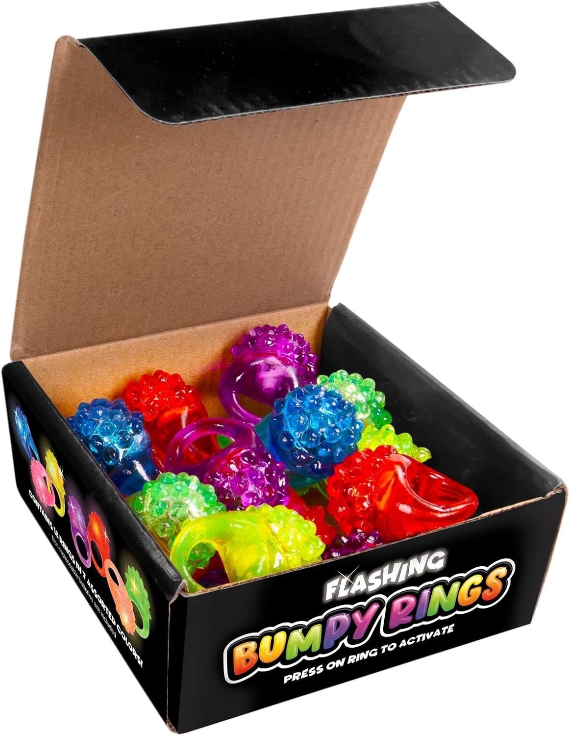18 Non-Toxic Glow in the Dark Rings – Fun for Parties & Classroom Rewards