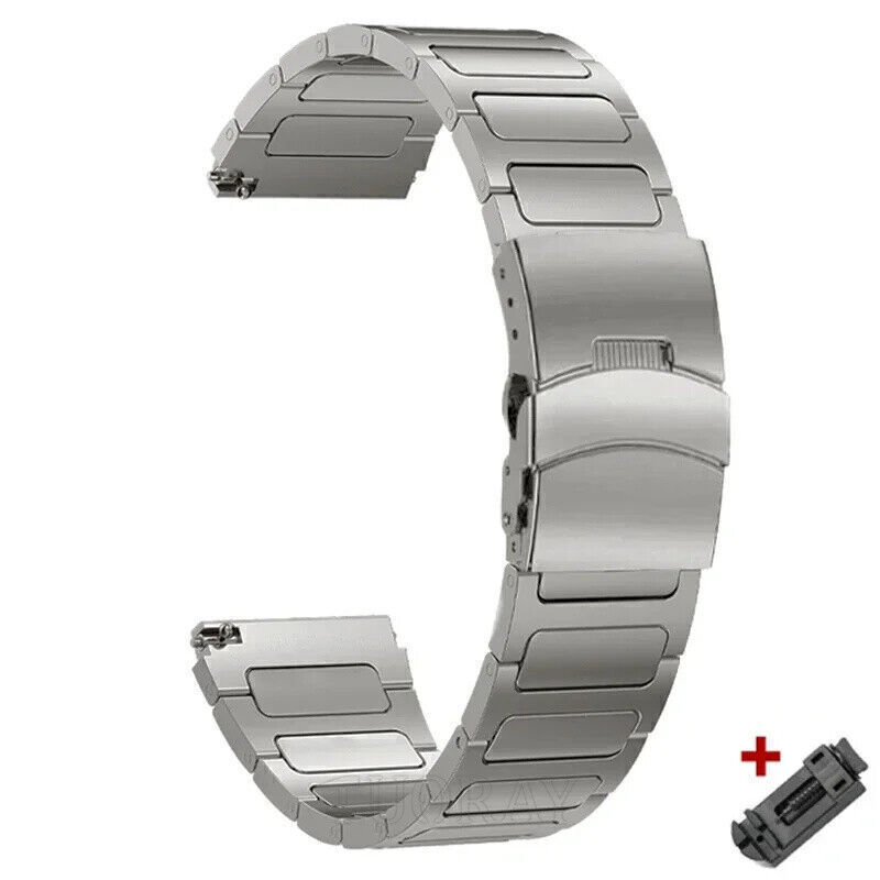 22mm Luxury Titanium Metal Strap for Fossil Watch Universal Wrist Band Bracelet