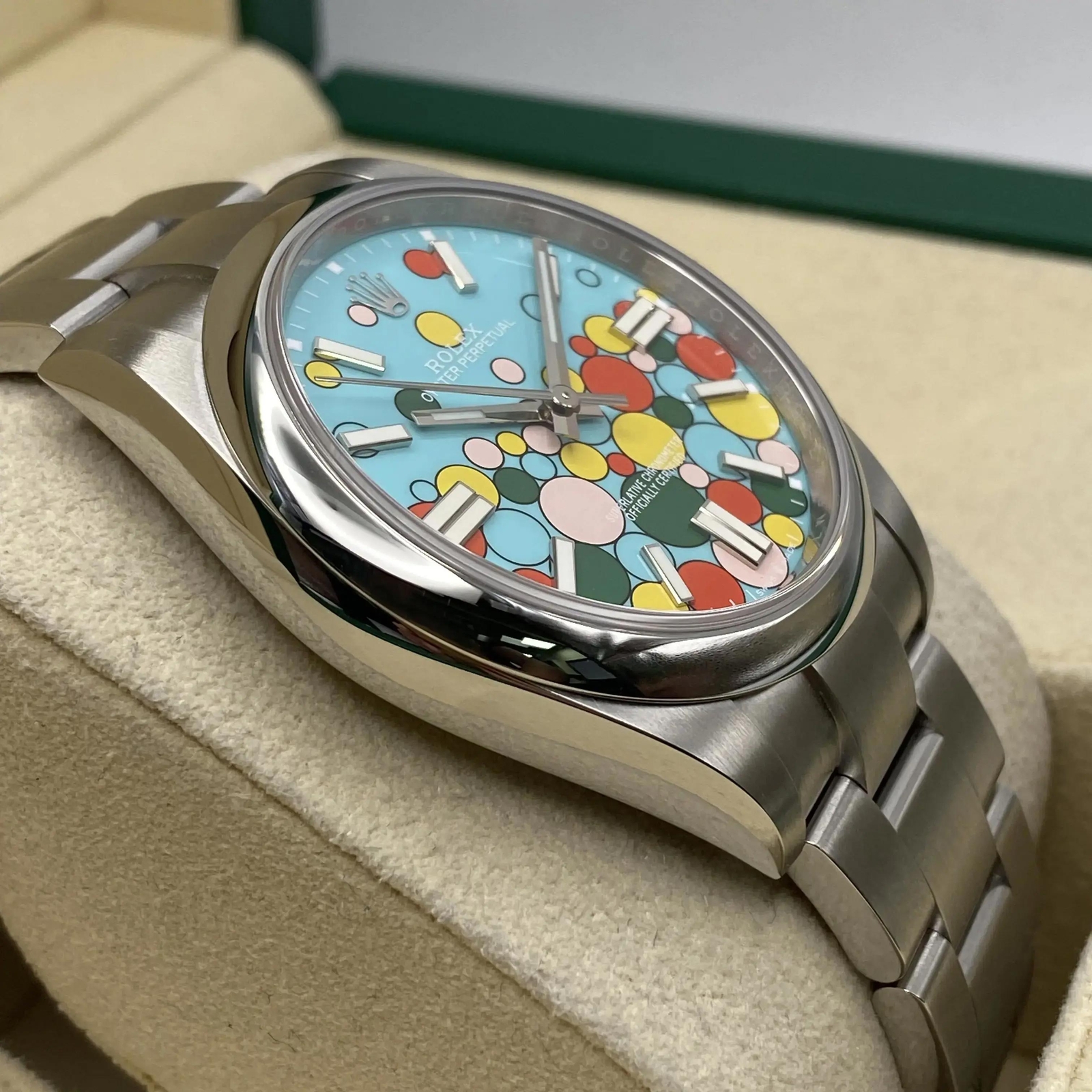 Rolex Oyster Perpetual 41mm Steel Celebration Dial Oyster Automatic Watch 124300