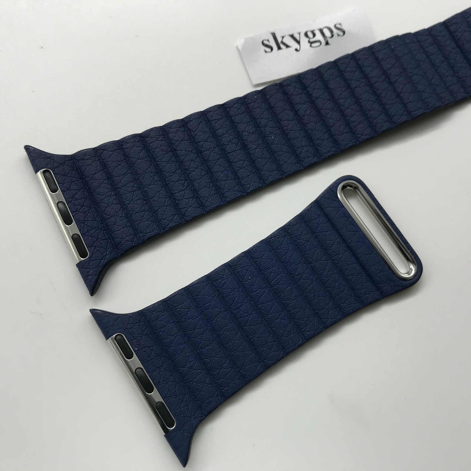 Original Apple Watch Series7 Leather Loop Band 42mm 44MM Bright Blue Large Strap