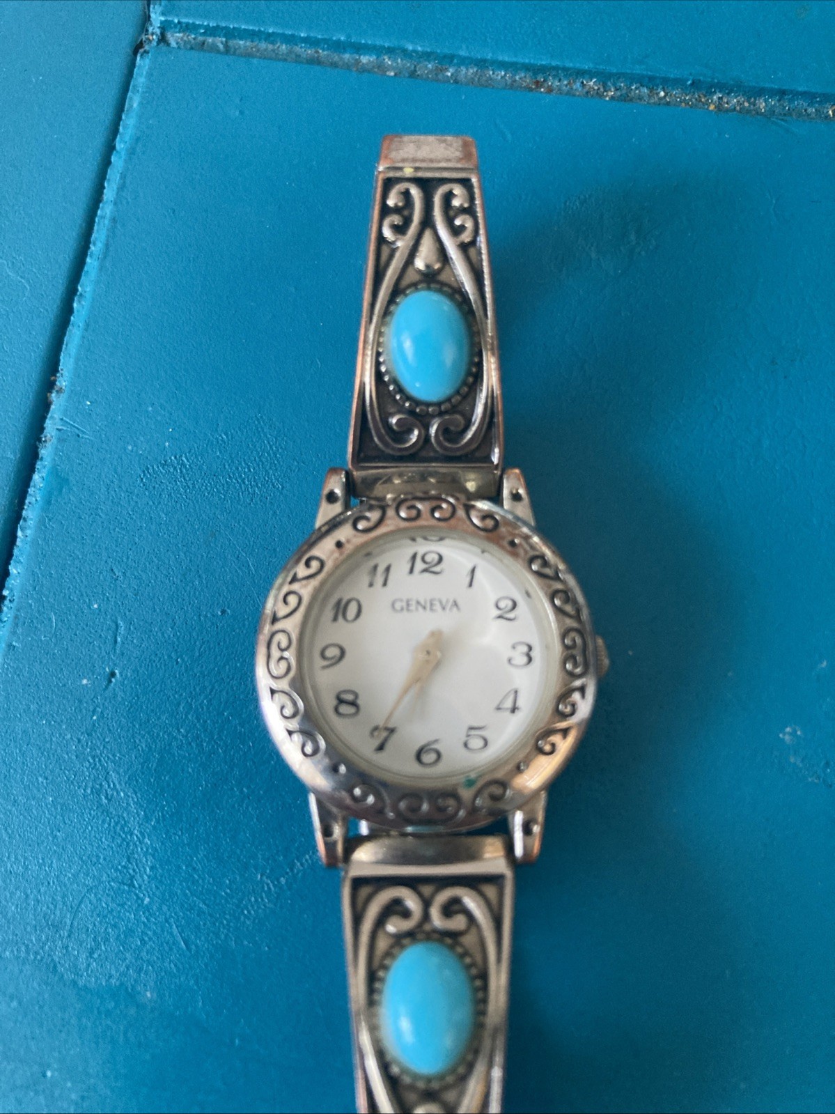 Accutime Women’s Southwest Style Turquoise Accents & Quartz Movement Wristwatch