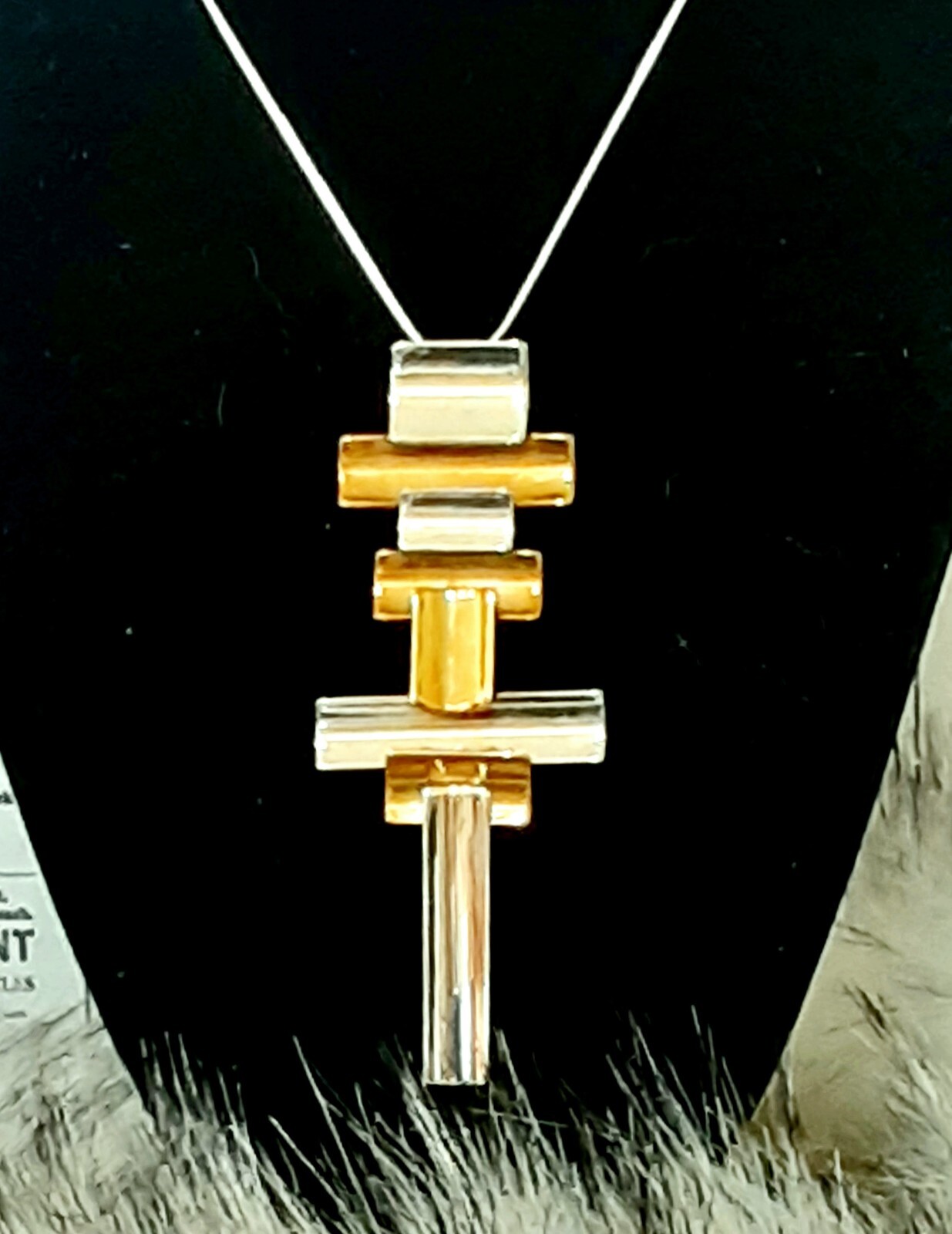 RLM Studio Sterling Silver🥈, Brass,🥉 4″L Pendant on 925 8″L 🔗 Chain Ap2