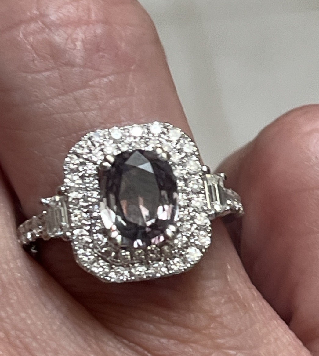 GIA Certified Natural Alexandrite Size7 Natural Diamond Wedding READ!