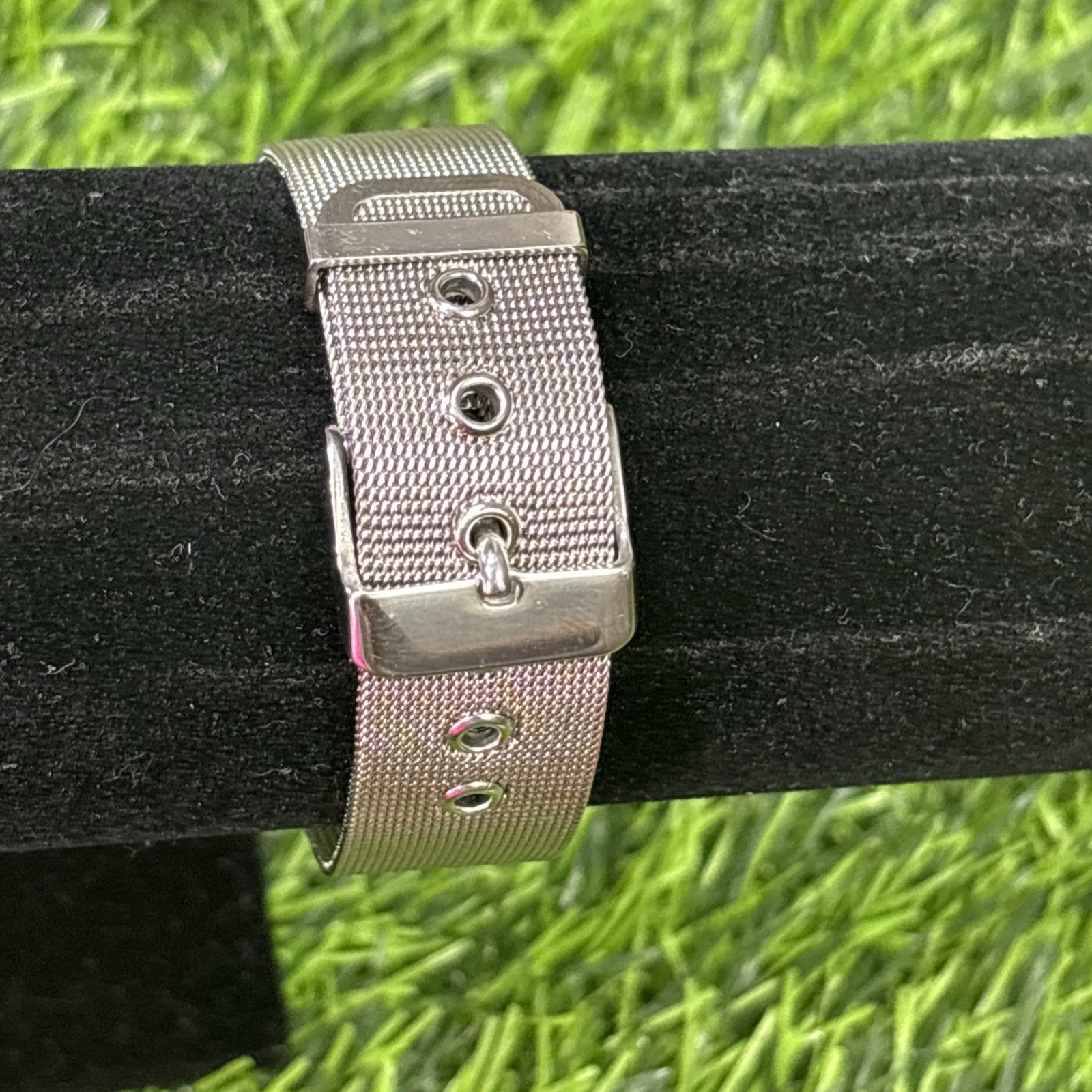 Vintage Art Deco Marcasite Mesh Bracelet Silver Tone Unmarked Rhodium Style