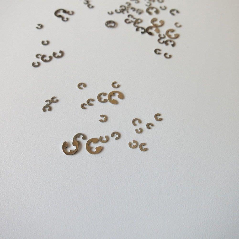 90Pack Watch Pusher Button C-clip E Clip Circlip Ring 9 Sizes Assortment