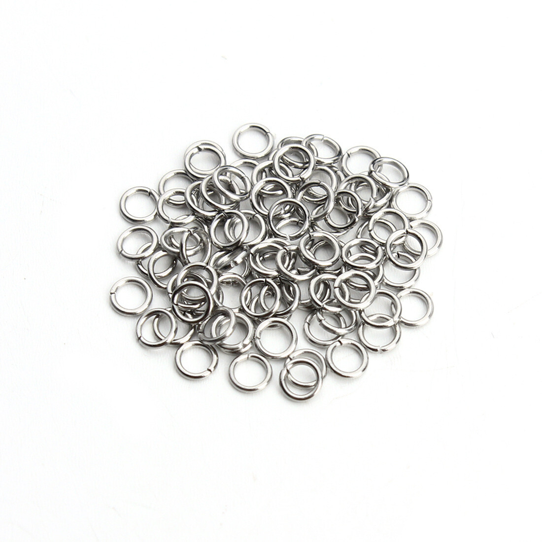 200pcs/lot Stainless Steel 3/4/5/6/7/8/10mm Open Jump Rings Connectors Findings