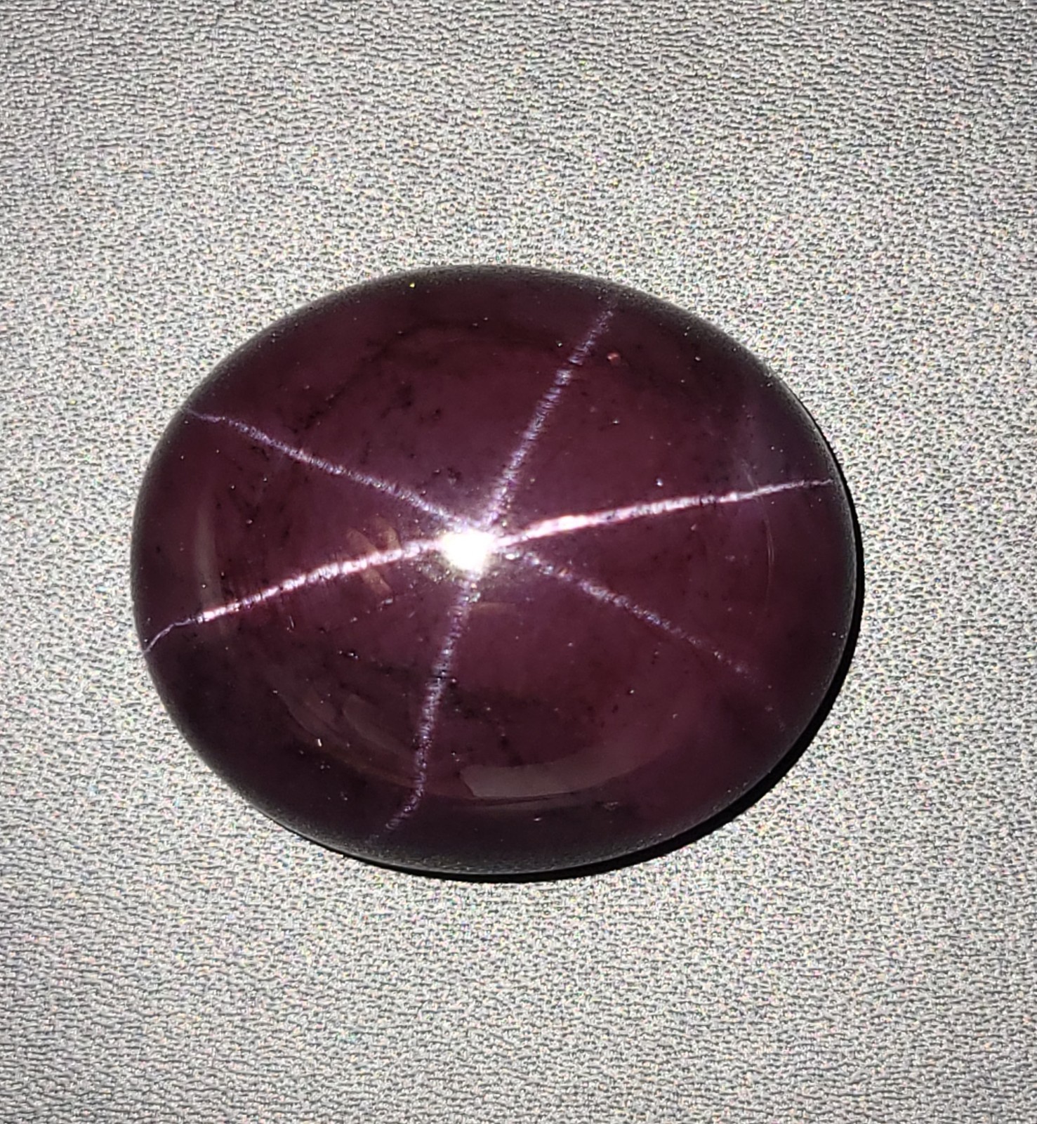 153 Ct 32×26.8×15.1 MM Natural 6-Ray Star Purple Red Garnet Star Oval Cabochon