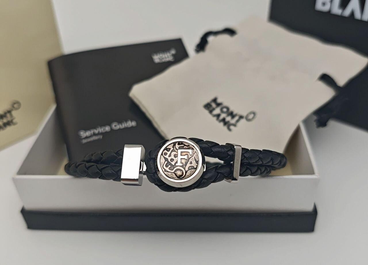 Black Leather Stainless Steel Clasp Bracelet Unisex Fine Gift Set Unbranded