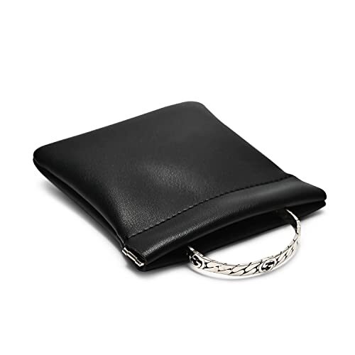 PU Leather Jewelry Travel Bag Leather Jewelry Pouch Christmas,Wedding S Black