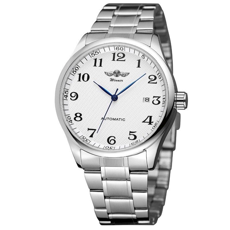 Men’s Automatic Mechanical Watch Date Stainless Steel Easy Read Watches for Men