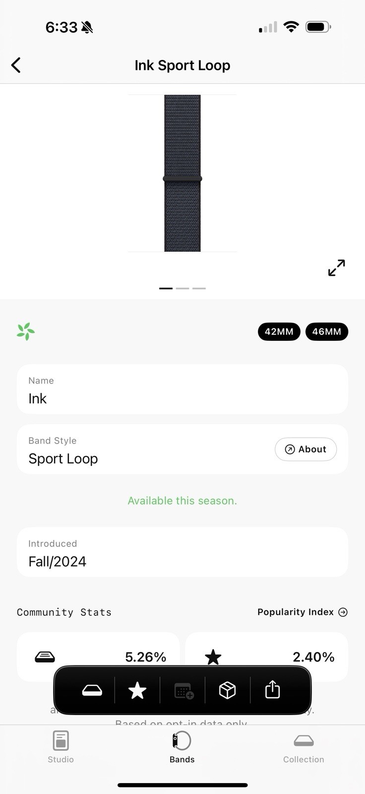 Apple Watch Sport Loop 40mm (38/41) Genuine OEM Ink Used