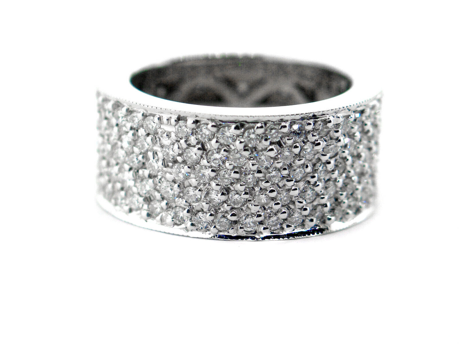 3.01 CT Natural Round Cut Diamond Lady’s Eternity Band VS2-SI1 /F 14K White Gold