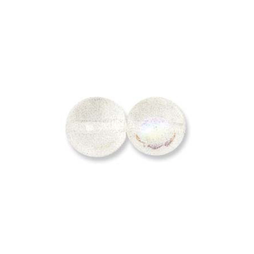 Czech Glass Round Druk Beads 8mm Crystal Clear AB C8062 Jablonex