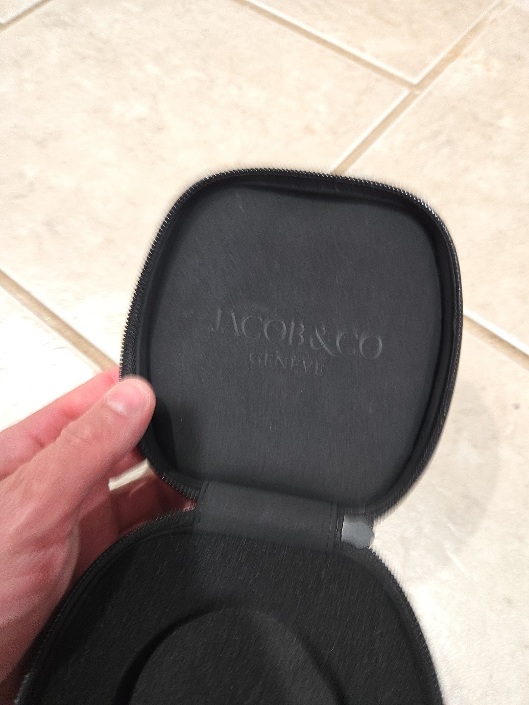Jacob & Co. Genève Luxury Watch Travel Box – Navy Blue Leather Single Case NEW