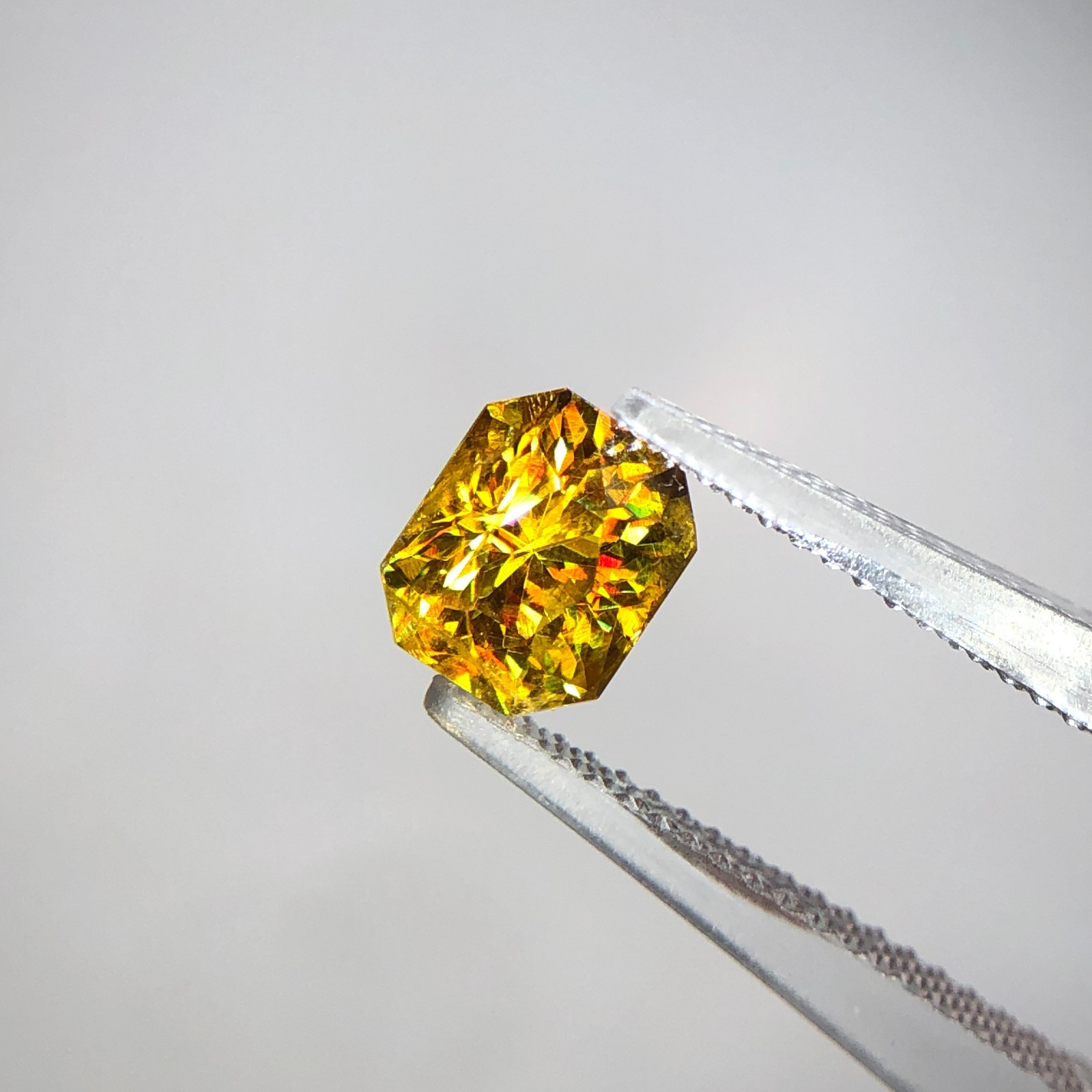 1.45 Carat | Natural Full Fire Sphene Titanite | Step Cut Gemstone Pakistan